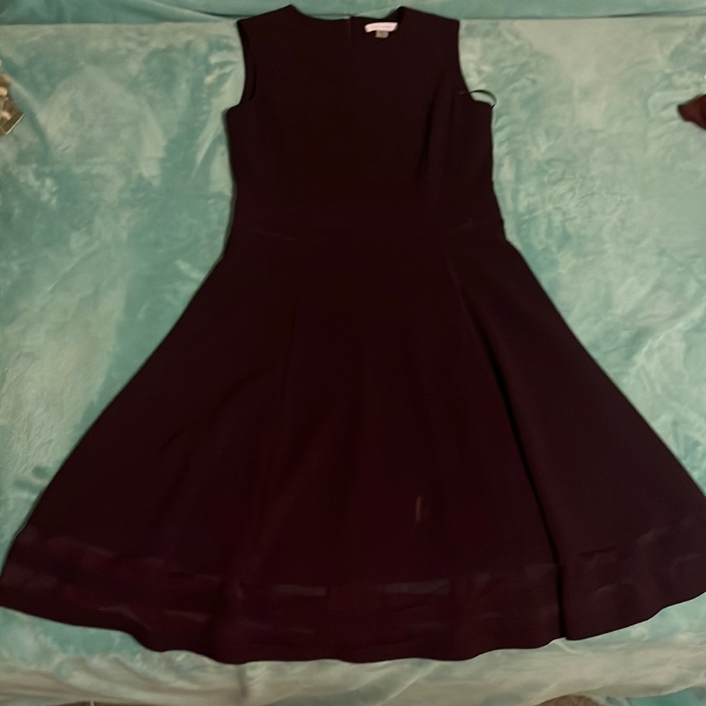 Calvin Klein Sleeveless Dark Purple Dress Size 6